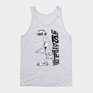 Confident Alien Geek Guy Tank Top